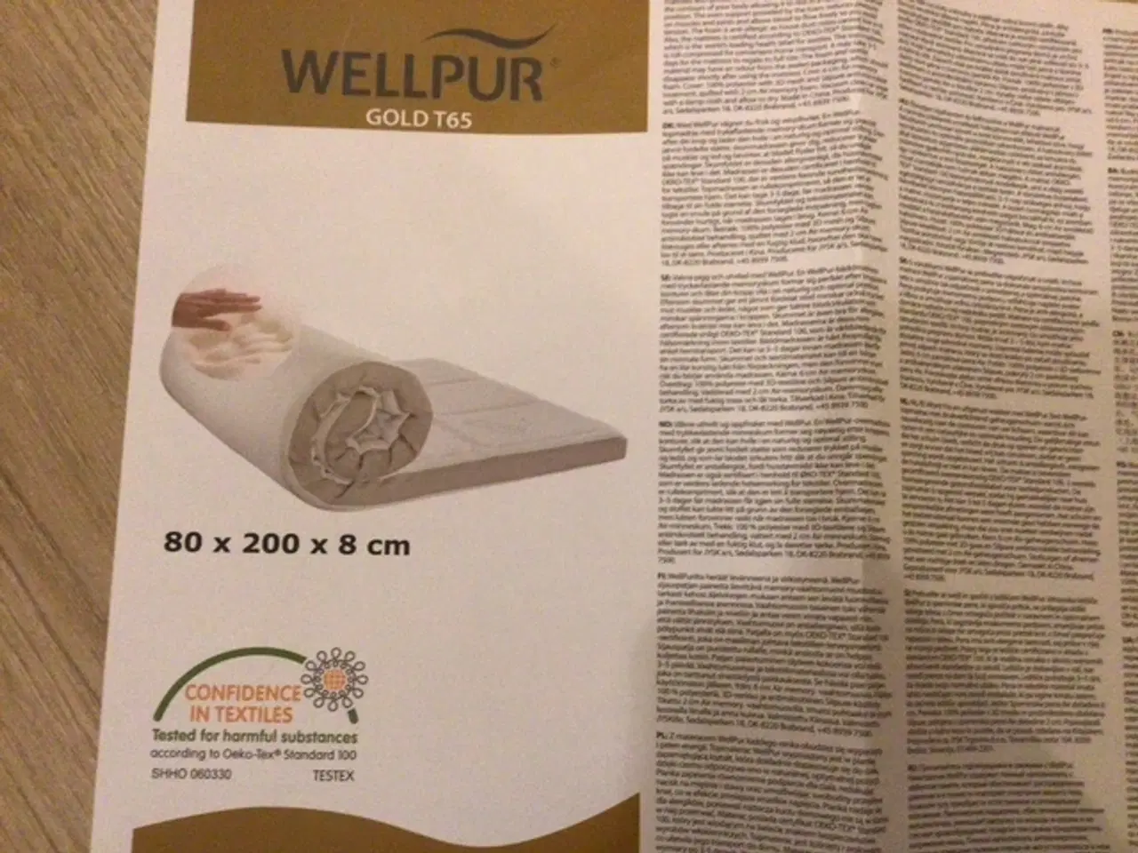 Billede 1 - Nye Wellpur topmadrasser - sælges pga.flytning