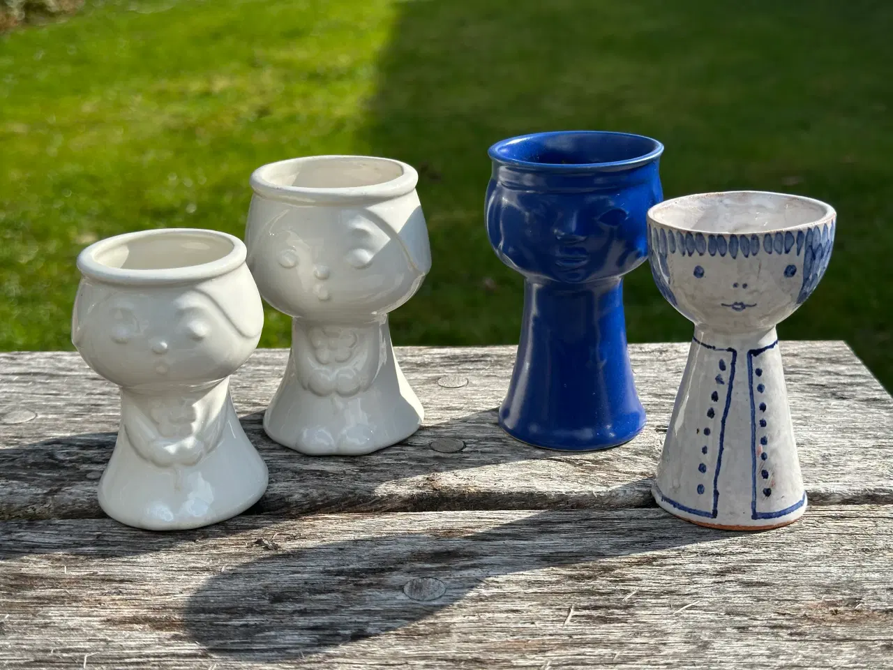 Billede 1 - 4 retro keramik potte damer