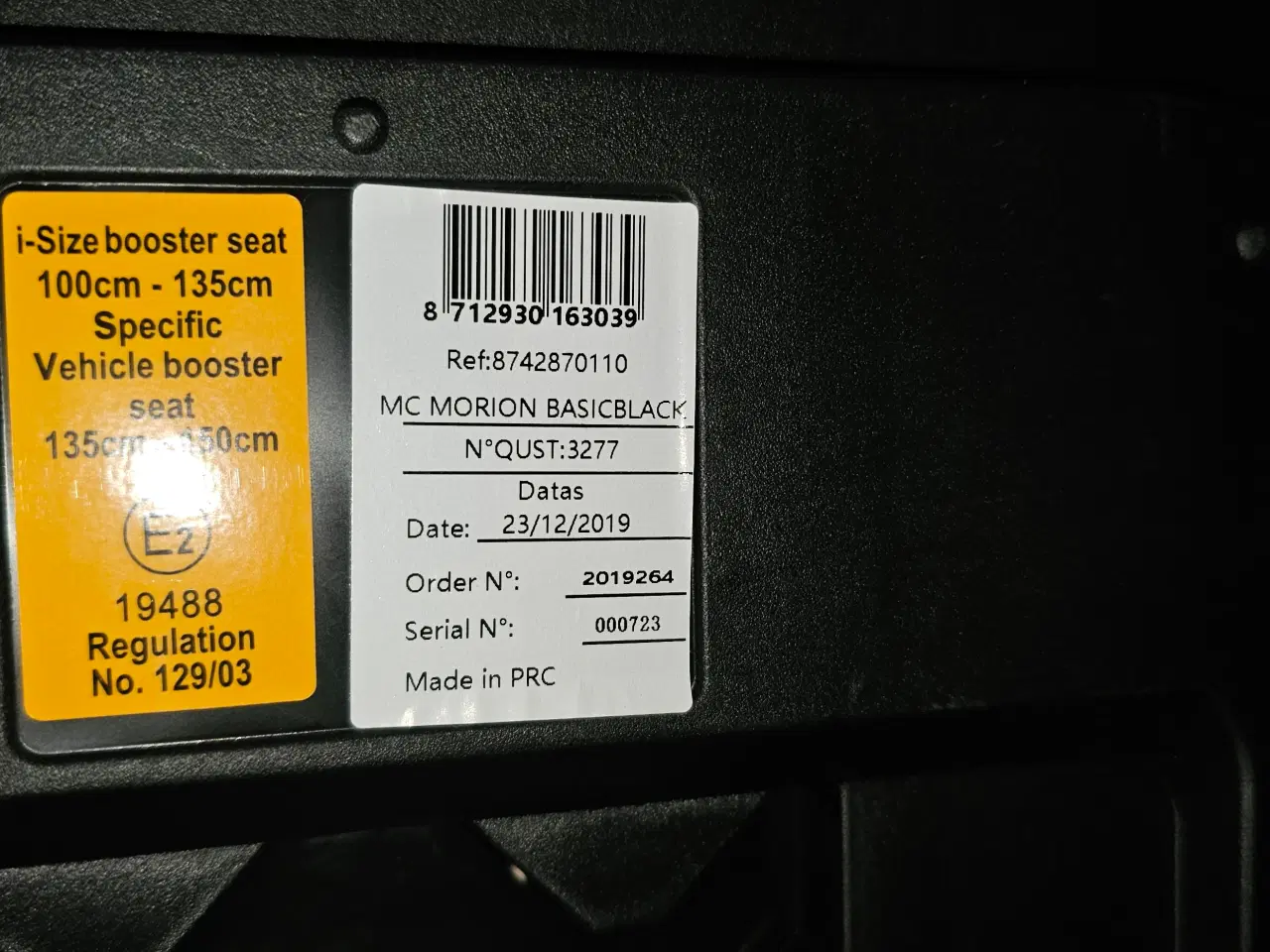 Billede 5 - Velholdt autostol fra Maxi-Cosi Morion (ca. 3,5 år