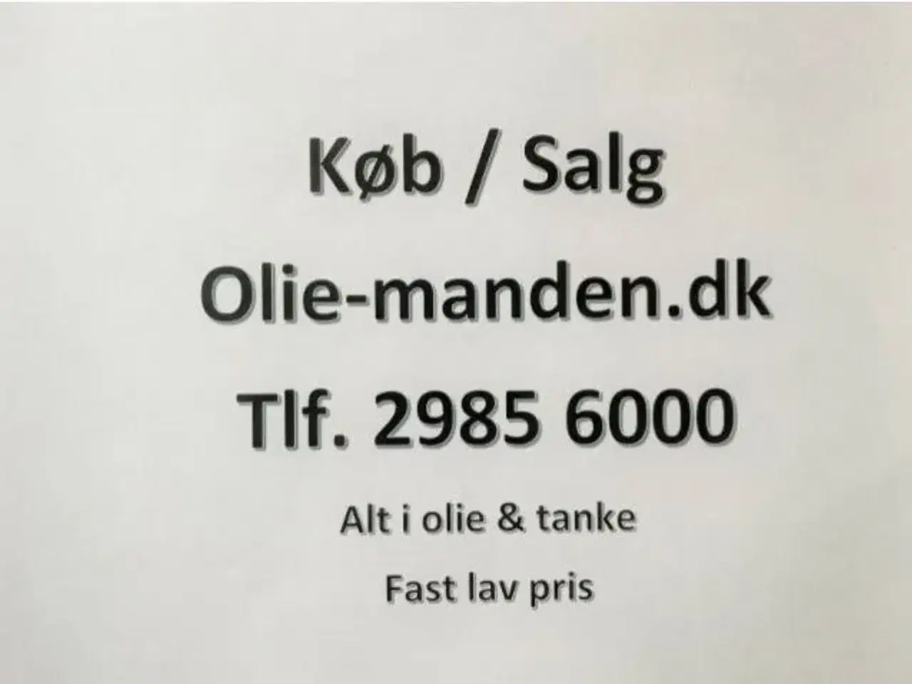 Billede 1 - Bortskaffelse af olie - tanke