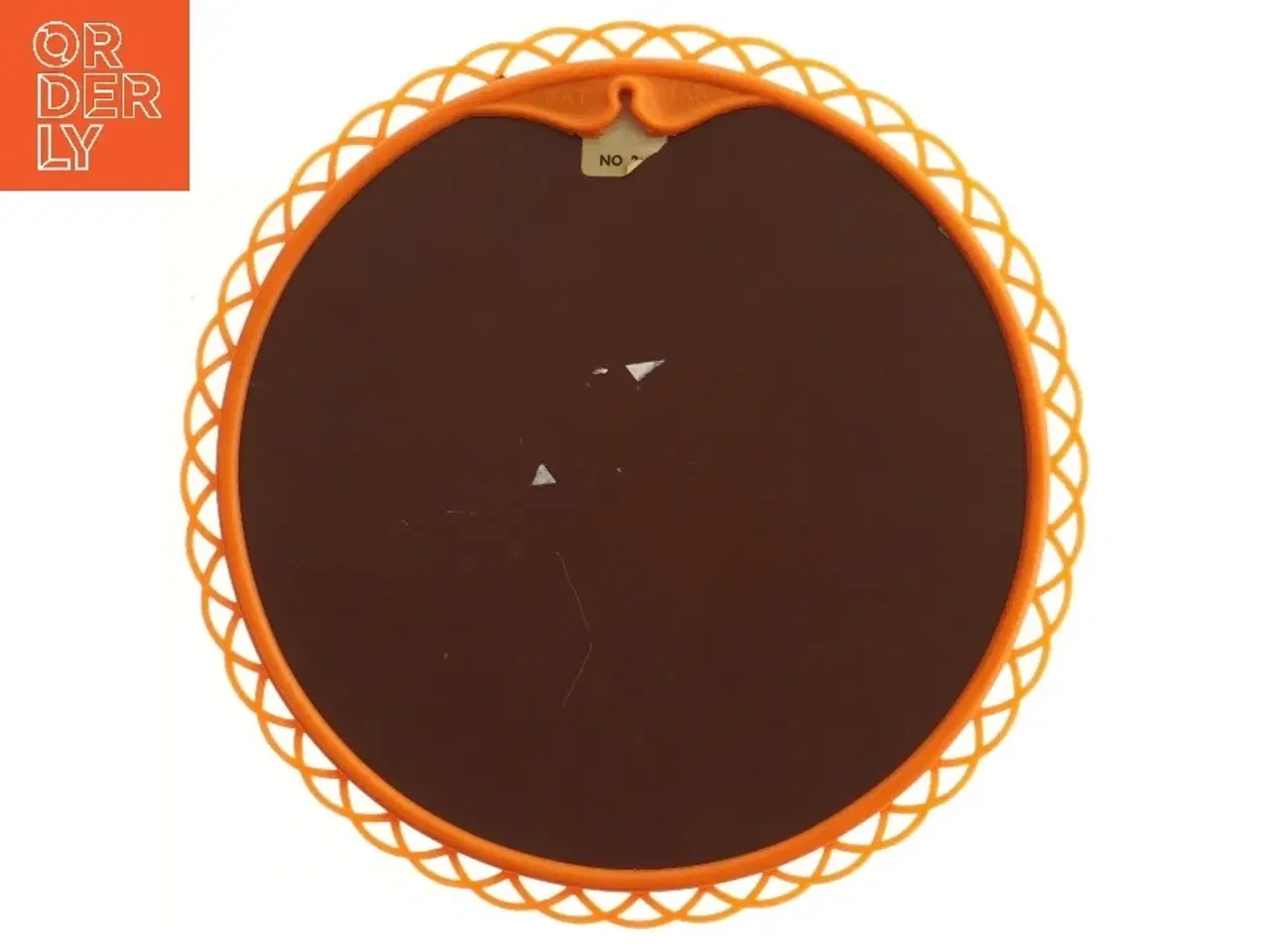 Billede 3 - Vintage Rund orange spejl (str. 27,5 cm)