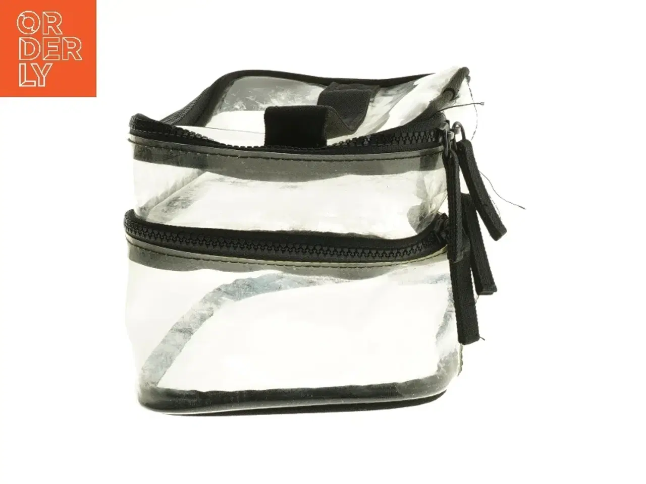 Billede 2 - Transparent toilettaske med to lynlåse (str. 21x12 cm)