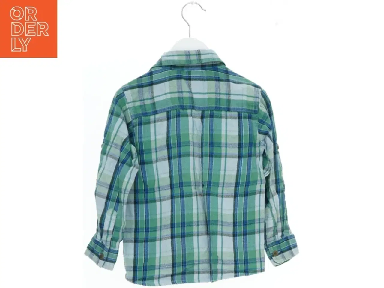 Billede 2 - Grøn og blå ternet skjorte med lange ærmer fra Friends (str. 110)