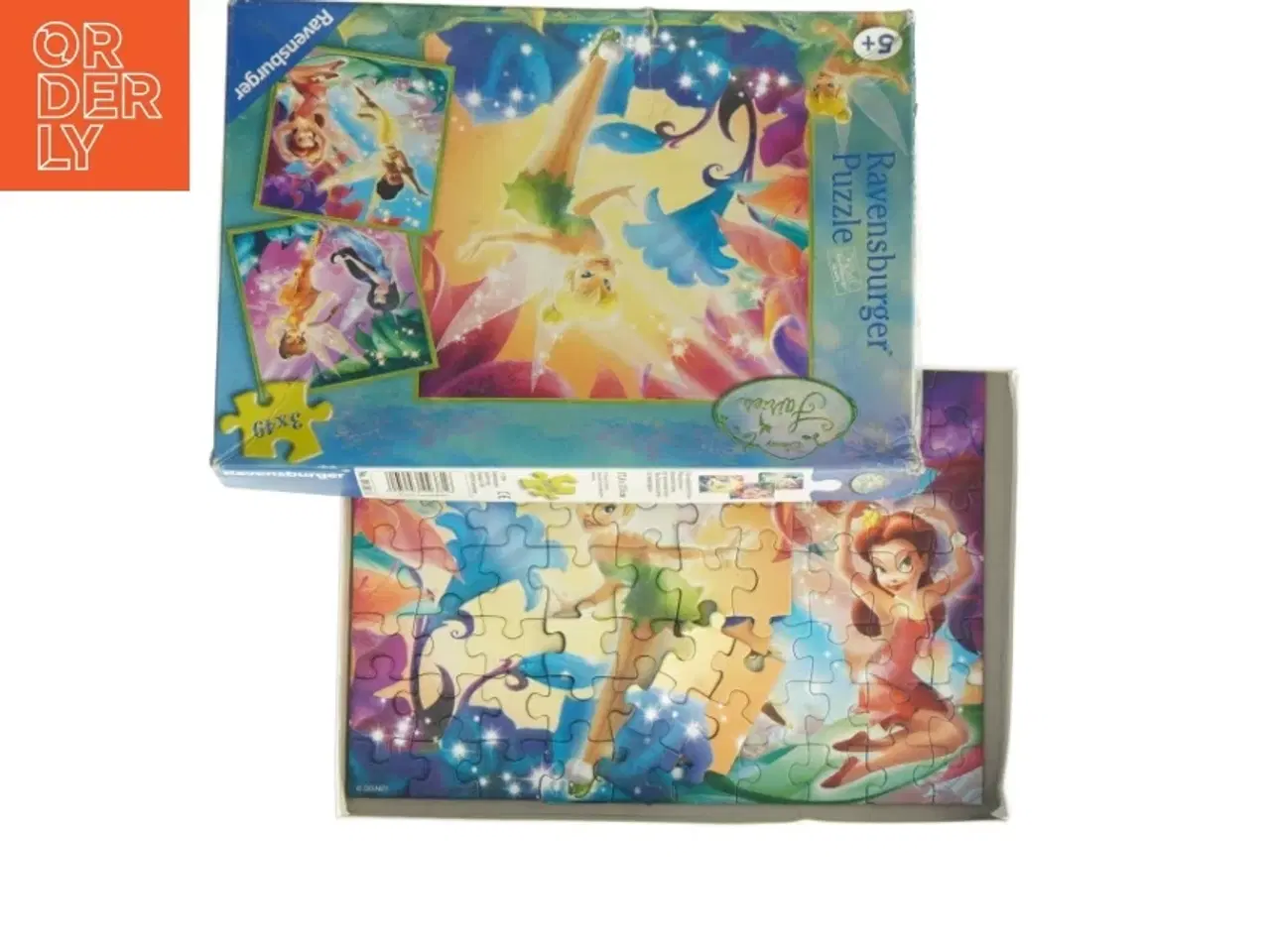 Billede 2 - Disney Fairies puslespil fra Disney (str. 3 x 49 brikker)