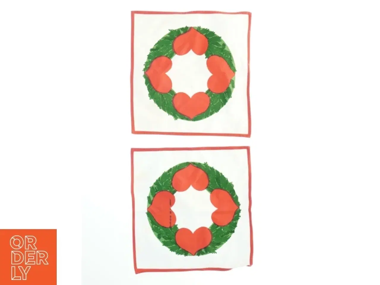 Billede 3 - Juleduge med hjerte design (str. 27x26 cm)