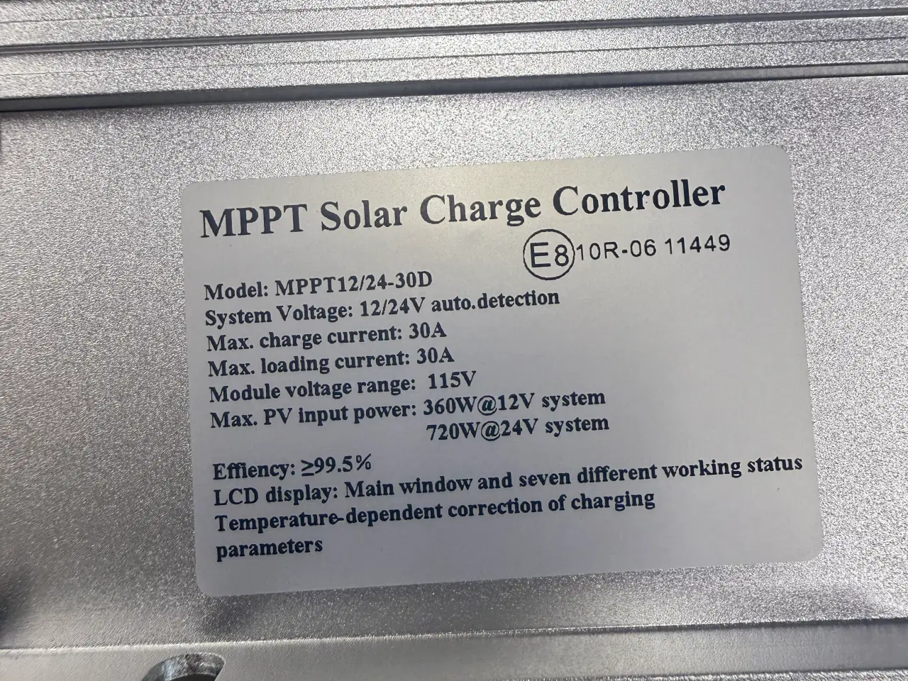 Billede 2 - Mttp solselle inverter 30a 12/24v