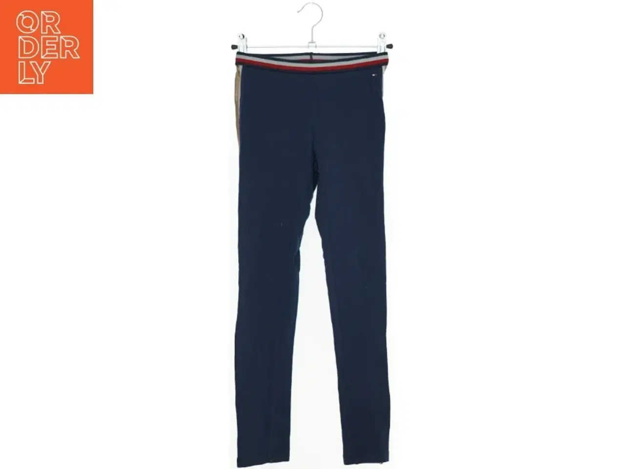 Billede 1 - Blå leggings med striber fra Tommy Hilfiger (str. 140)