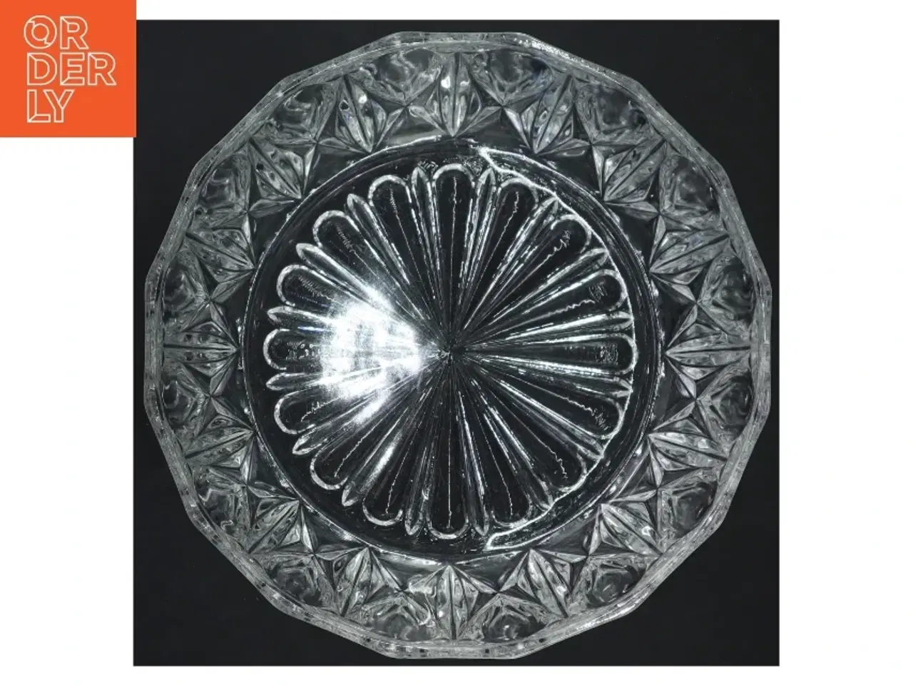 Billede 2 - Dekorativ glasskål (str. Ø 23x8 cm)