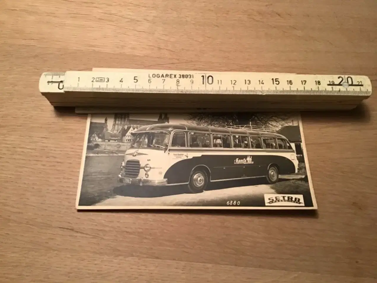 Billede 1 - Reklame foto gammelt med bus
