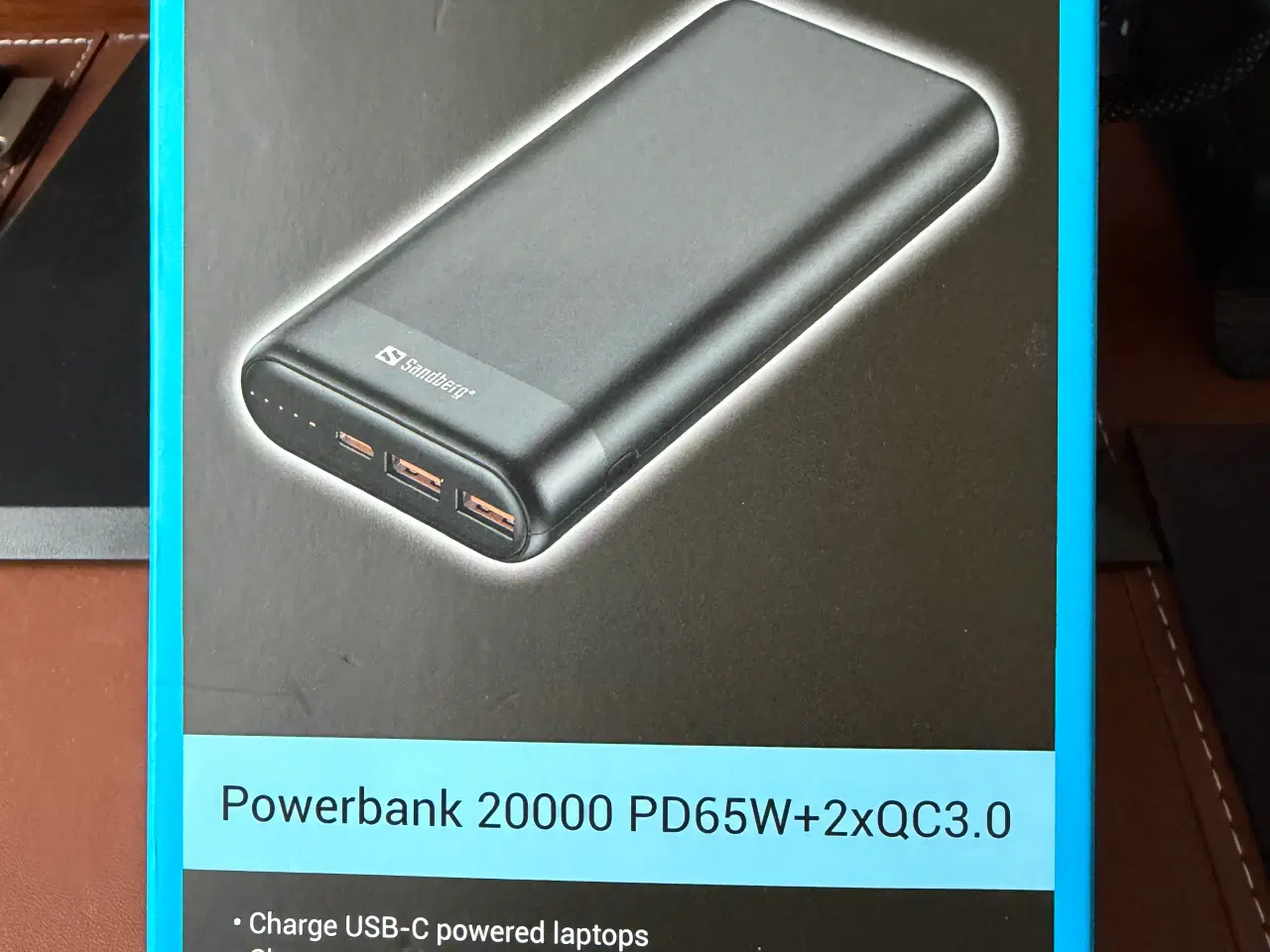 Billede 1 - Powerbank Sandberg 2000 PD65W+2xQC3.0