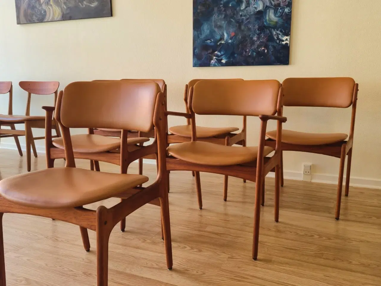 Billede 4 - Erik buch nypolstrede teak stole 