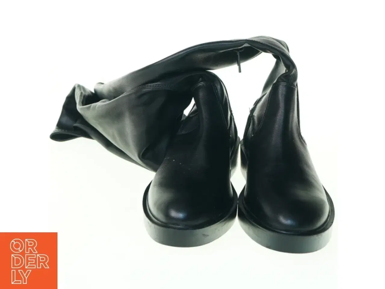 Billede 3 - UBRUGTE Overknee Lange Støvler med elastisk skaft fra Stradivarius (str. 37)