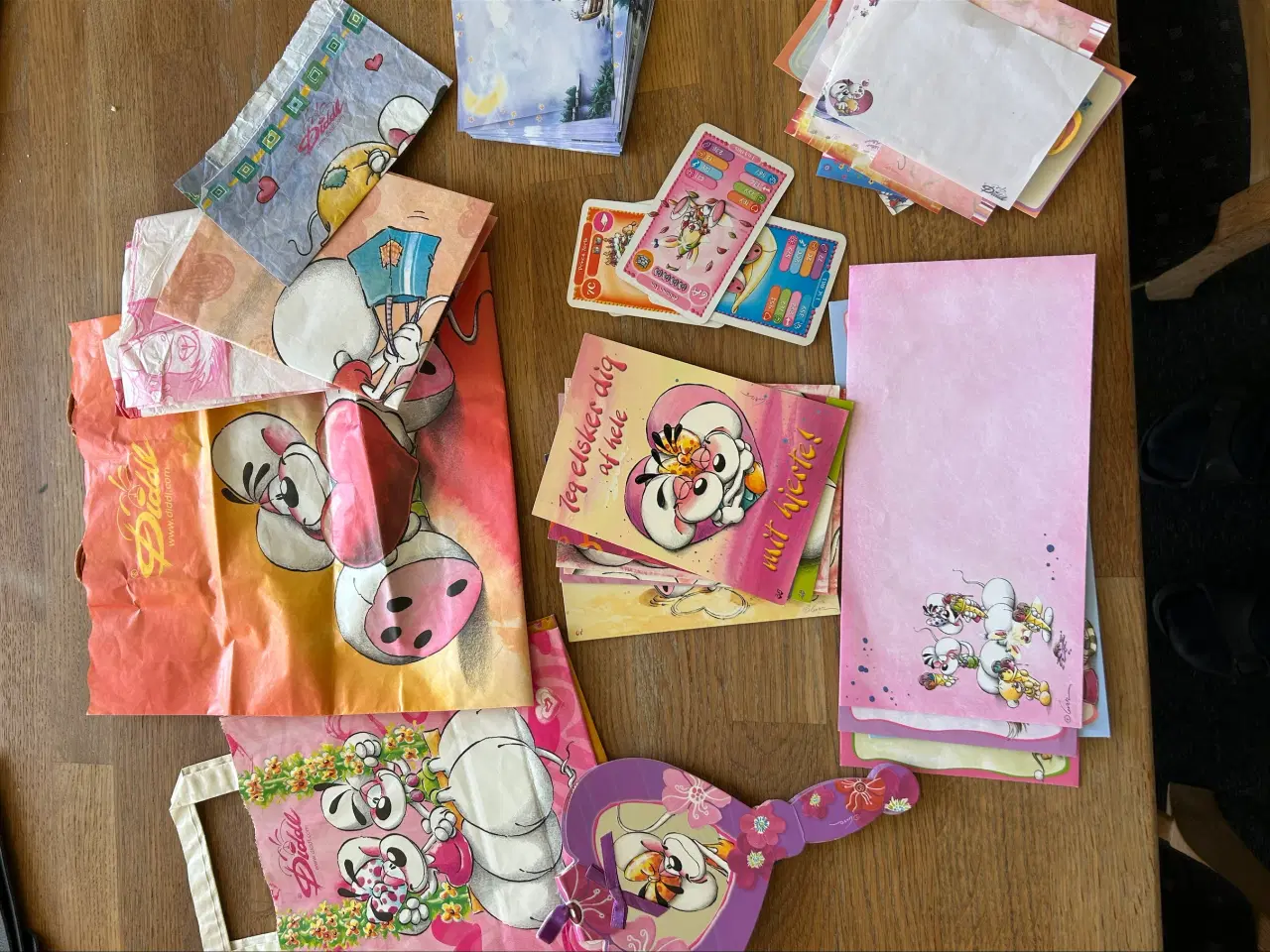 Billede 2 - Stor Diddle-samling med papir, blokke, mappe osv