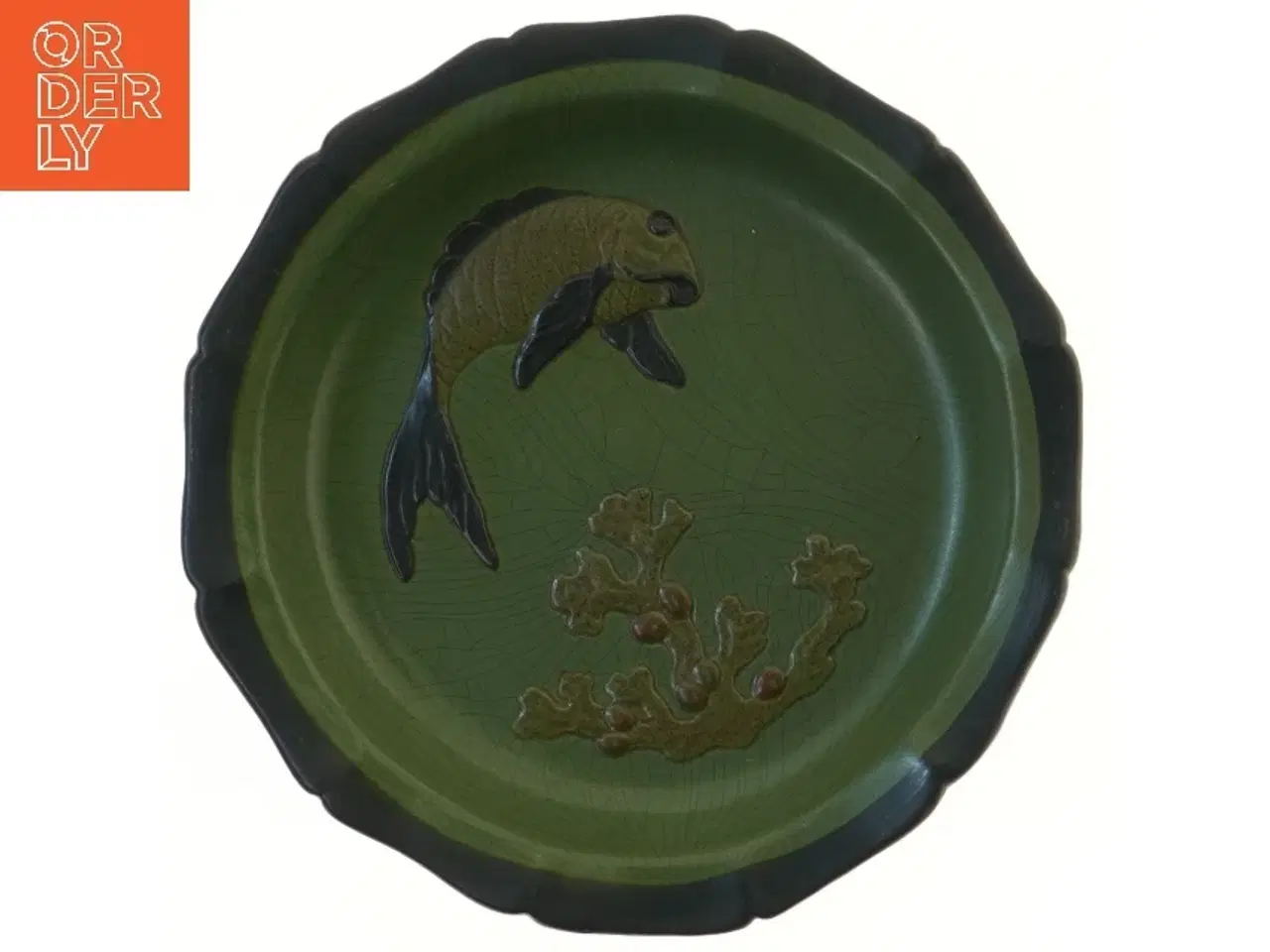 Billede 1 - Keramikfad med fiskemotiv, Ipsens Enke (str. 27 cm)