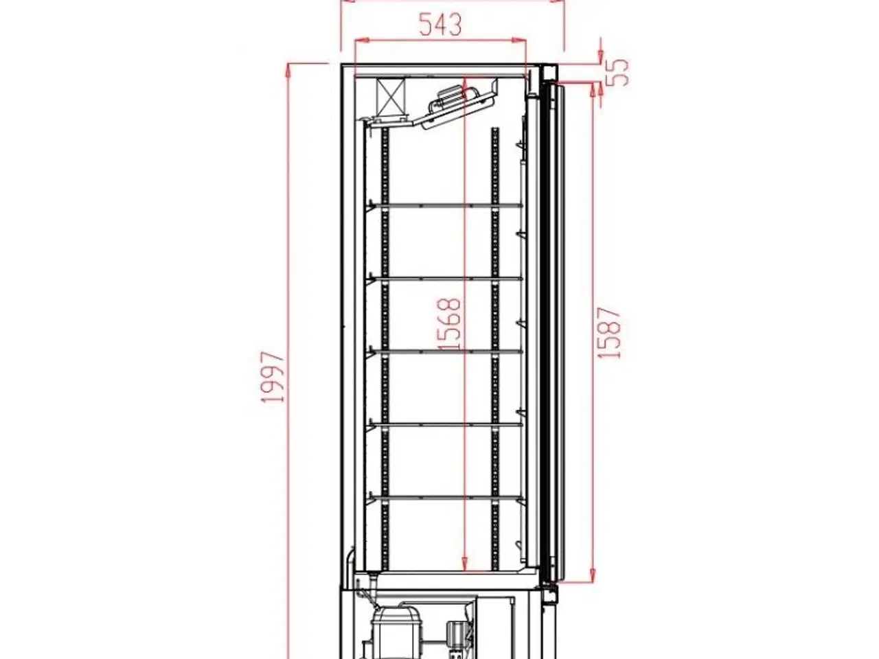 Billede 2 - Professionel display køleskab – aluminium 1000 L