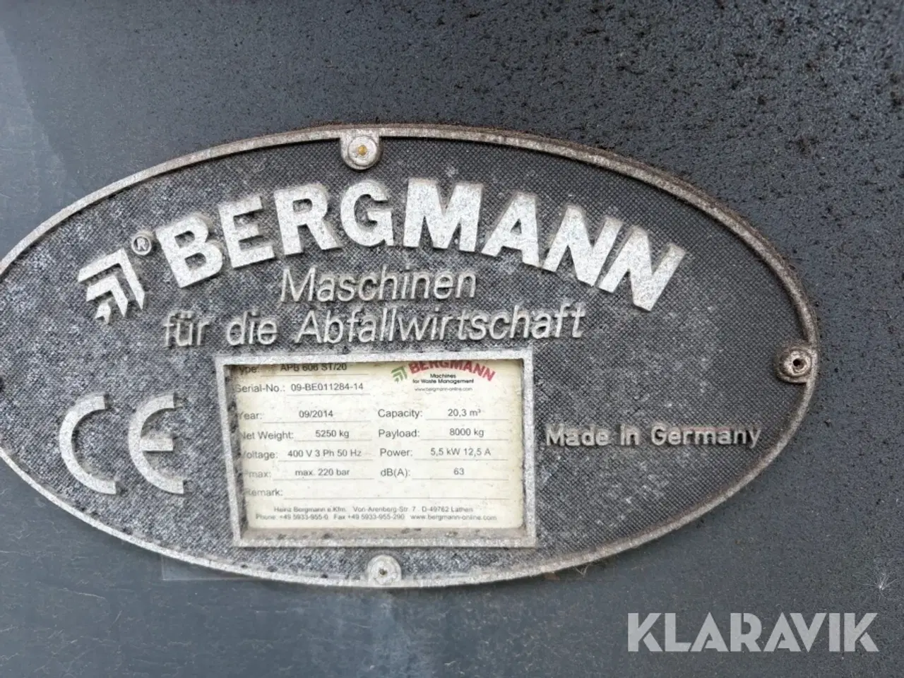 Billede 7 - Container Bergmann stationær komprimator