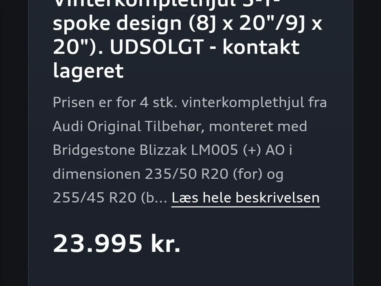 Billede 4 - Audi Q4 orginale alu vinterhjul