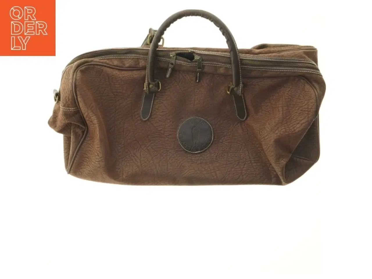 Billede 1 - Brun lædertaske fra Bolzo (str. 55 x 28 cm)