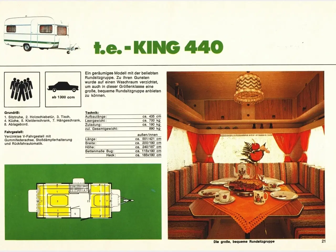 Billede 3 - Super Retro Original 1977 KING 440 Campingvogn