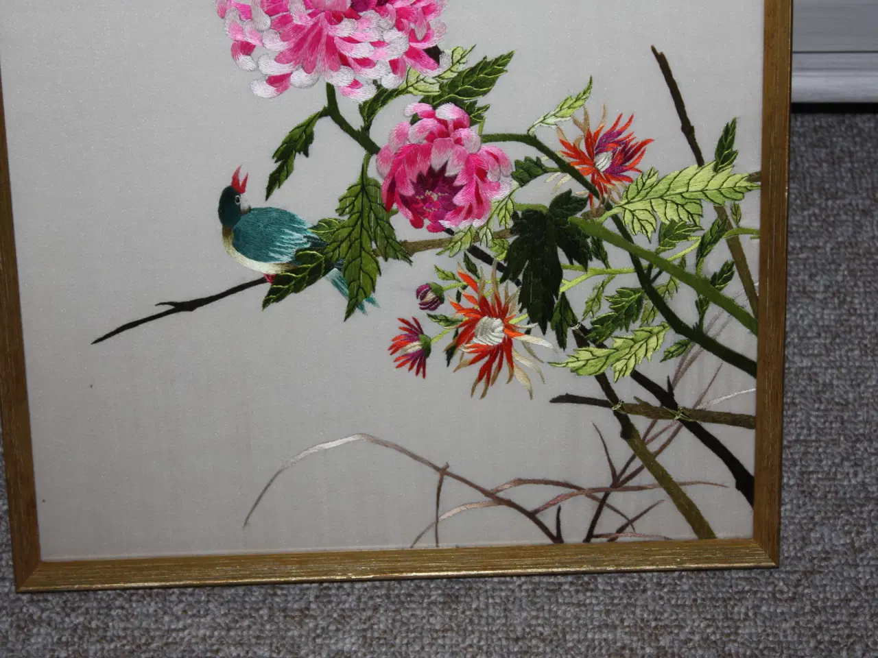 Billede 4 - Kinesisk / Japansk silkebroderi  48,5 cm x 35,5 cm
