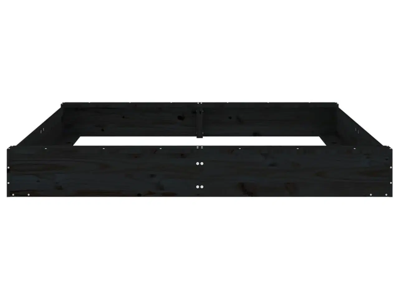 Billede 4 - Sandkasse med sæder firkantet massivt fyrretræ sort