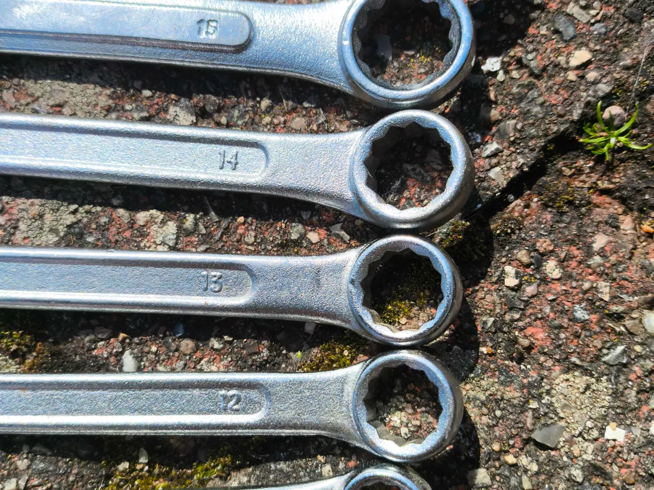 Billede 1 - Ringgaffelnøgler / Fastnøgler (7 stk.) – 10-17 mm