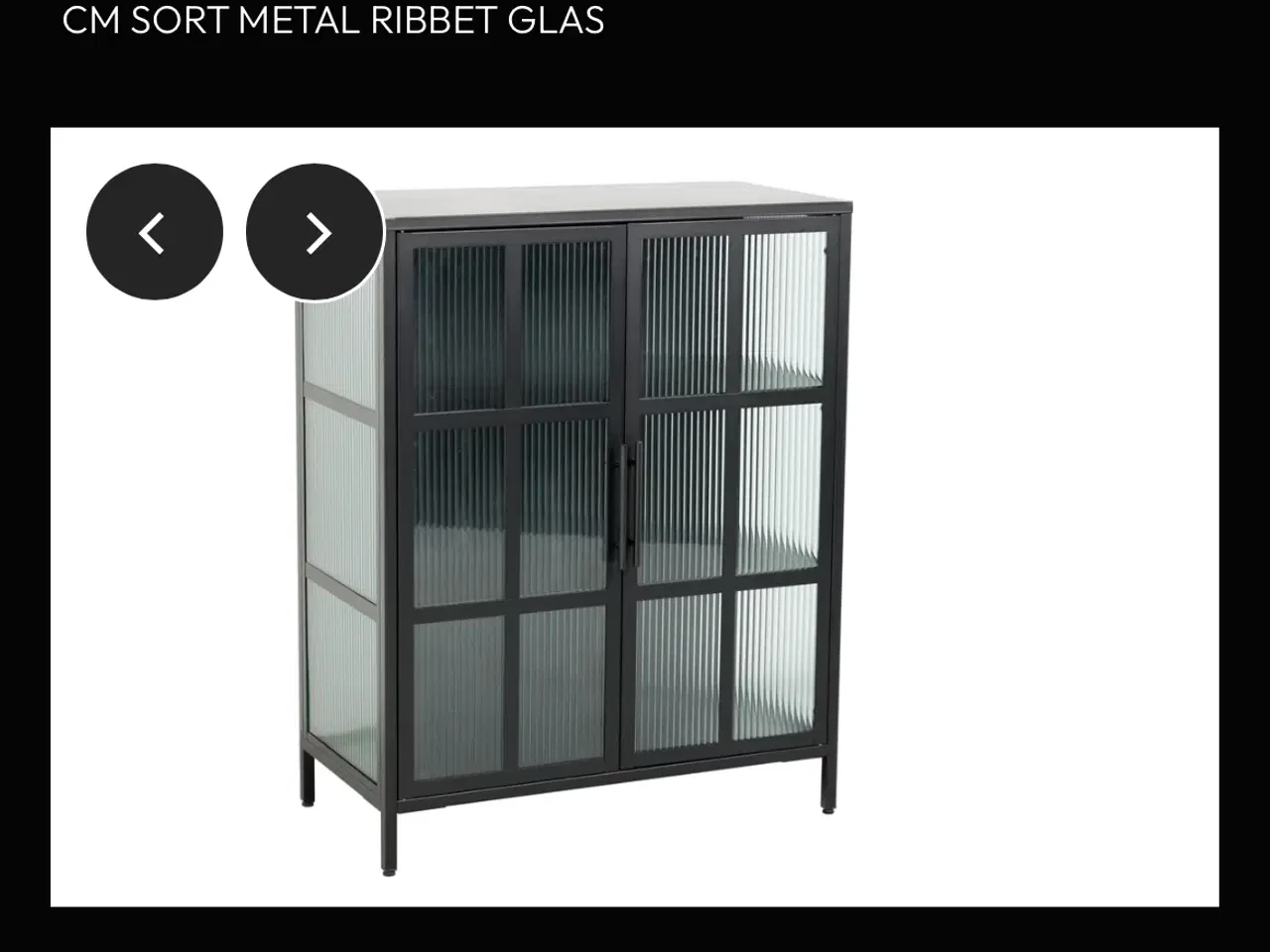 Billede 1 - Sitheim Dura industrielt vitrineskab i sort metal