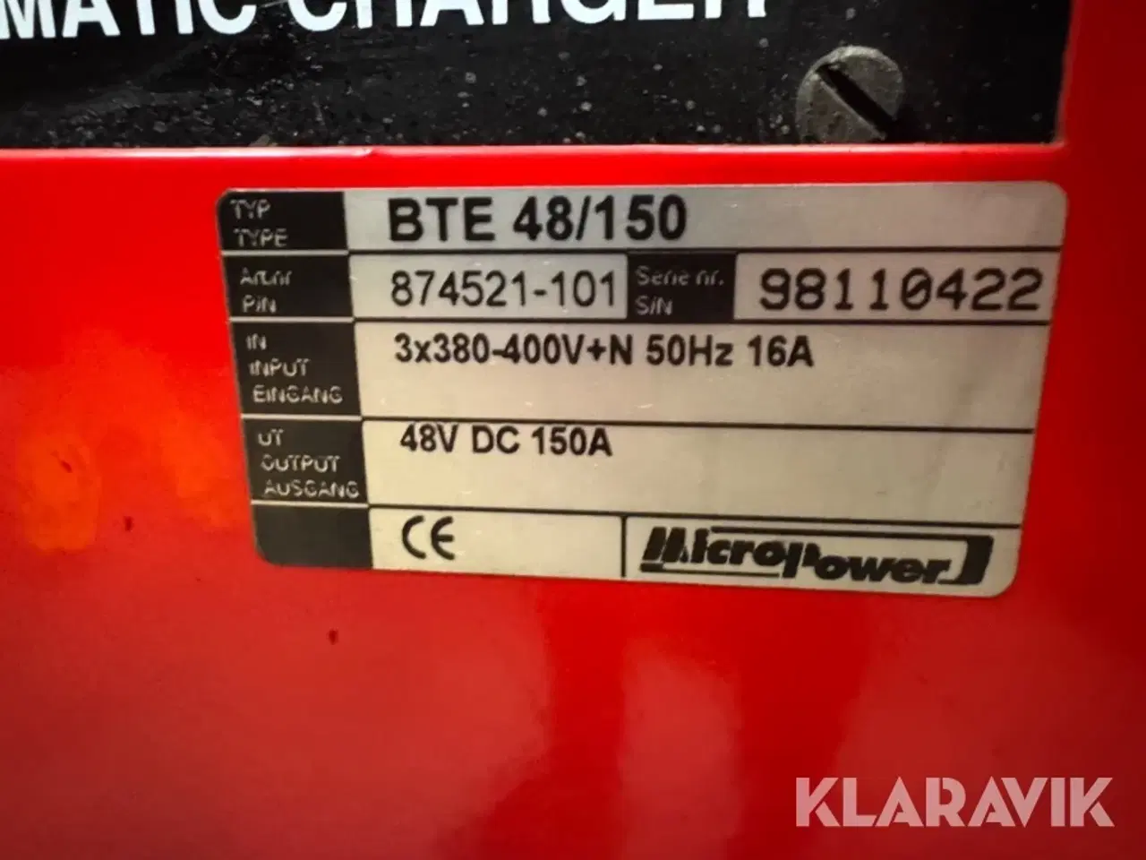 Billede 5 - Ladere BT BTE 48/150 2 styk