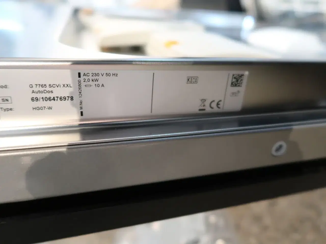 Billede 5 - Indbygningsopvaskemaskine MIELE G7765 SCVI XXL AUTODOS