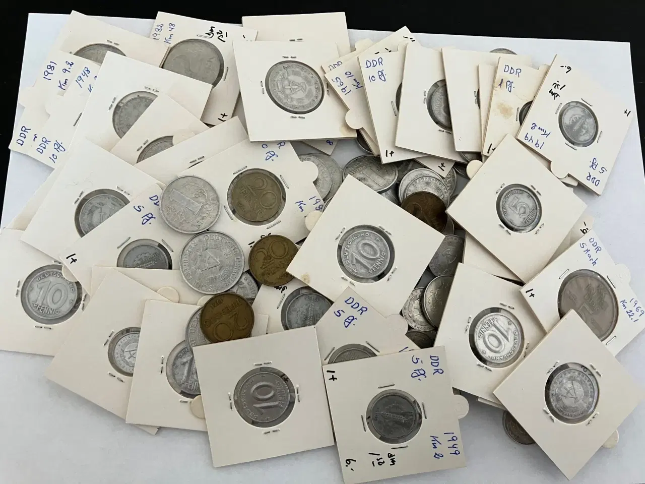 Billede 1 - 116 stk DDR-mønter - Blandet stand og årgange