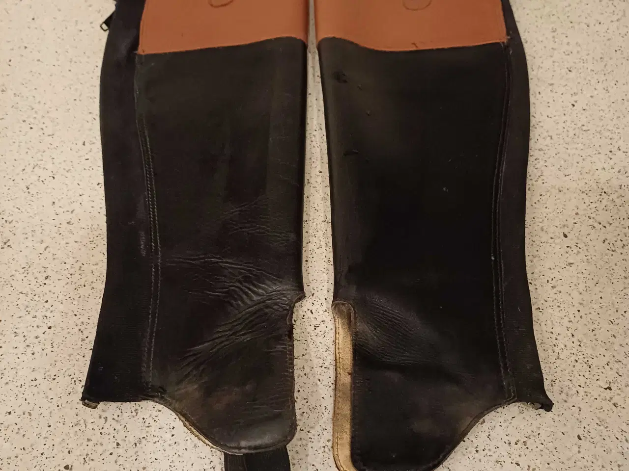 Billede 1 - Leggings sort læder str. H 46 W 38