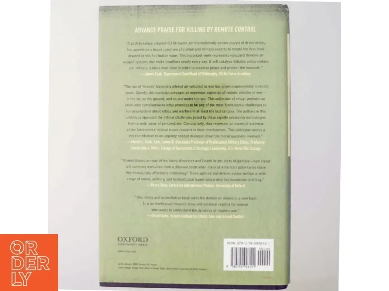 Billede 3 - Killing by remote control : the ethics of an unmanned military af Bradley Jay Strawser (Bog)