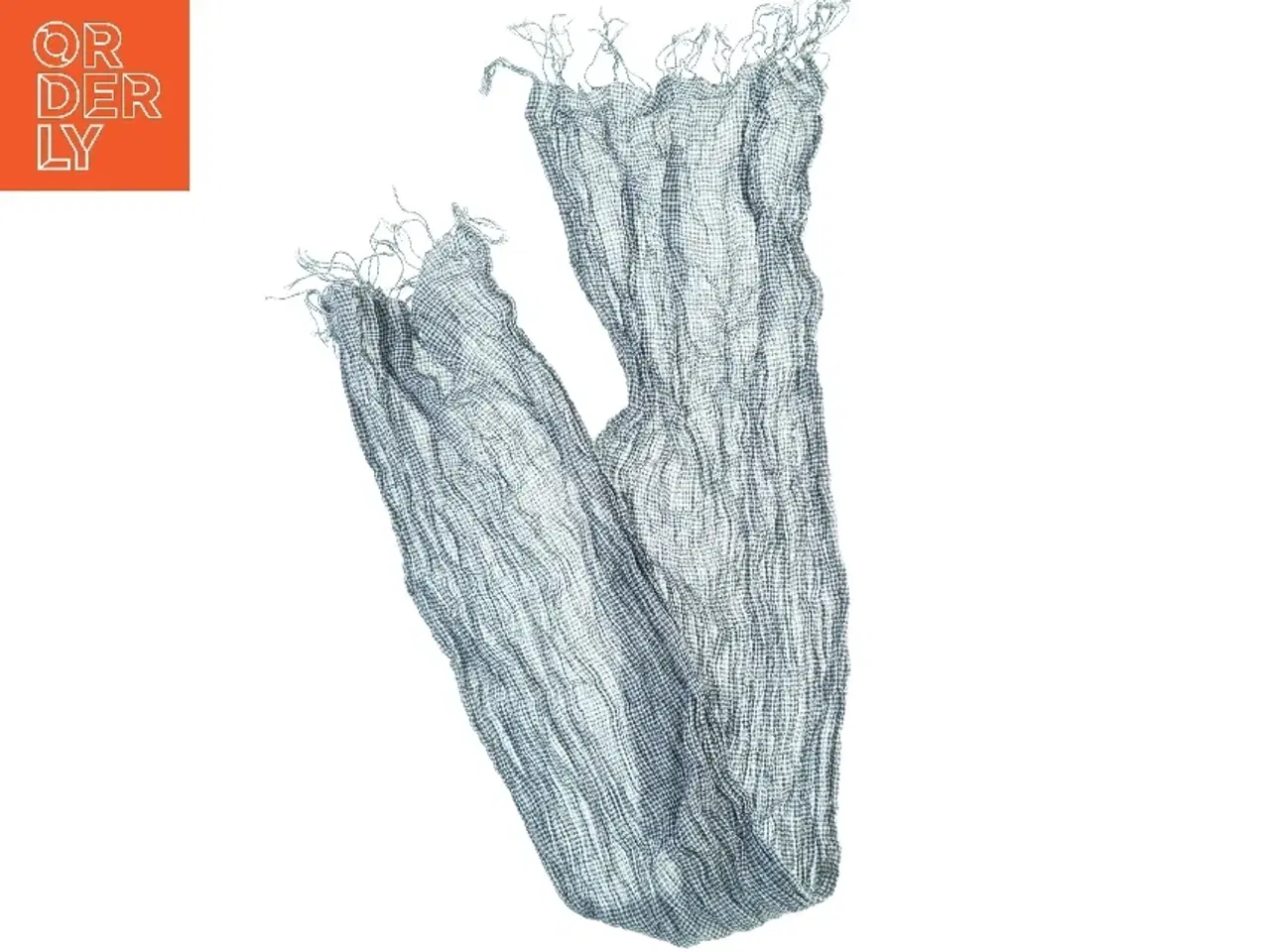 Billede 7 - Blåt og hvidt ternet tæppe (str. 155 x 70 cm)