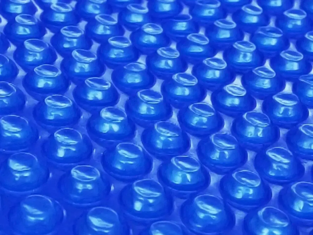 Billede 1 - Flydende soldrevet PE-poolovertræk rund 250 cm blå