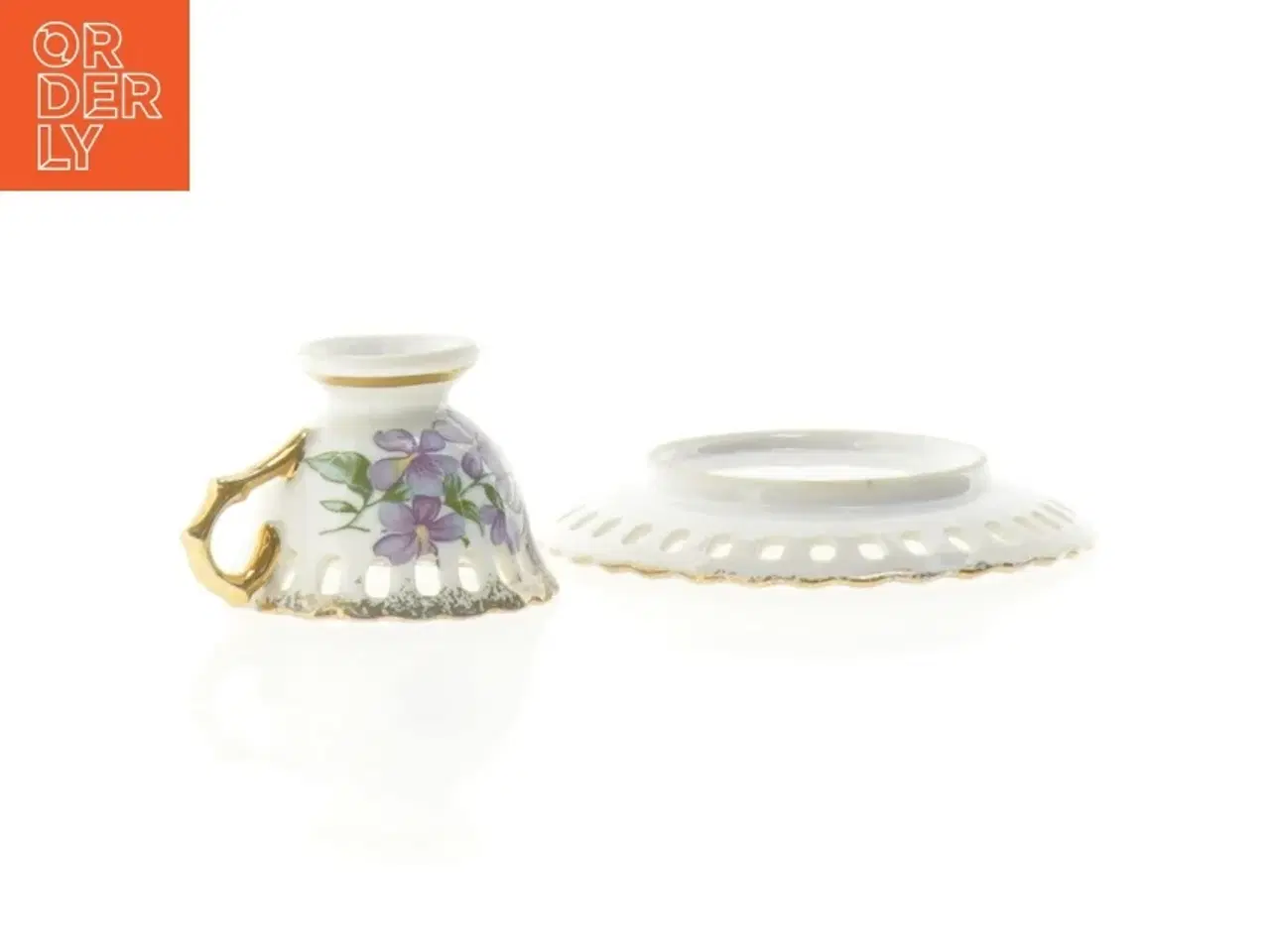 Billede 4 - Porcelænskop og underkop (str. 9 x 4 cm)