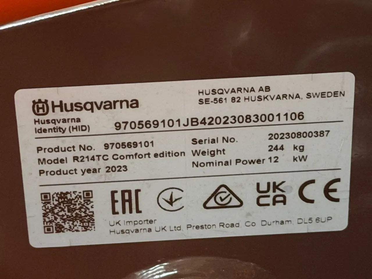 Billede 1 - Husqauna r214tc