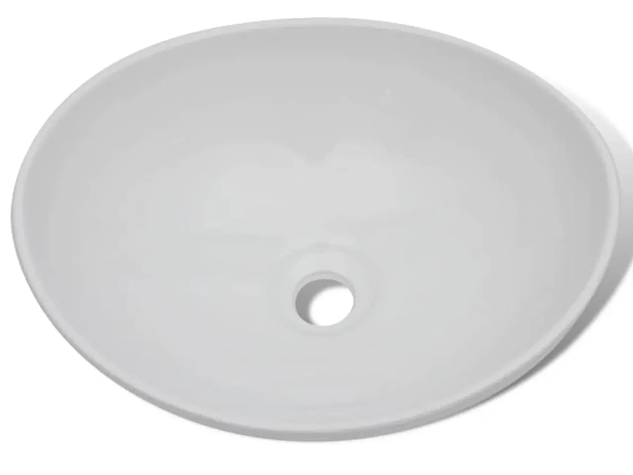 Billede 6 - Badeværelseshåndvask med blandingsbatteri keramik oval hvid