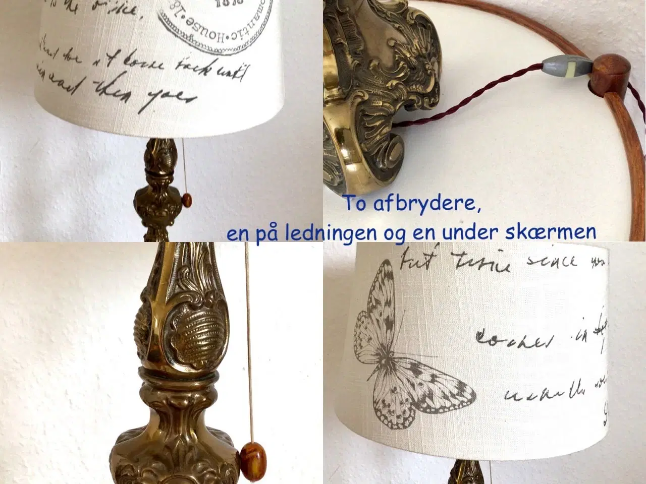 Billede 4 - Bordlampe i massiv messing