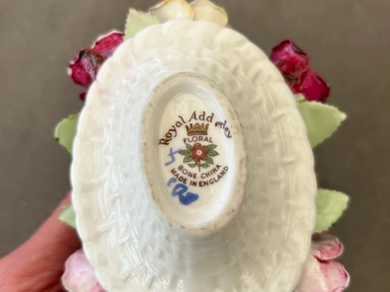 Billede 3 - Royal Adderley Floral Porcelæn blomsterkurv 