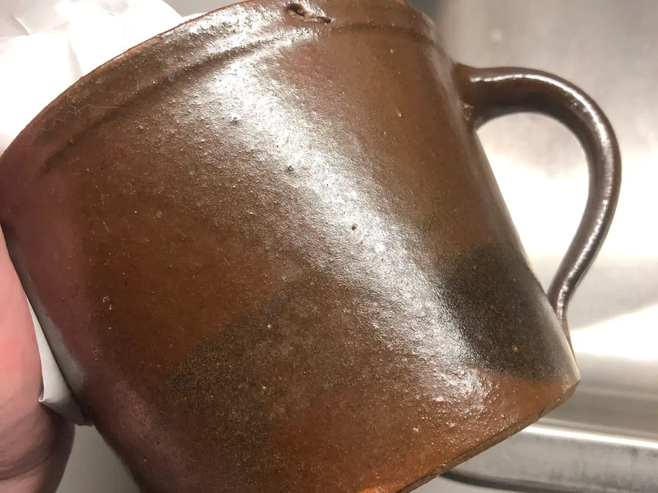 Billede 1 - Gammel øsekop som kan bruges til potteskjuler