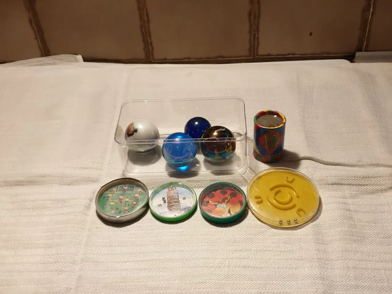 Billede 1 - Kuglespil gl & store glaskugler ialt20kr