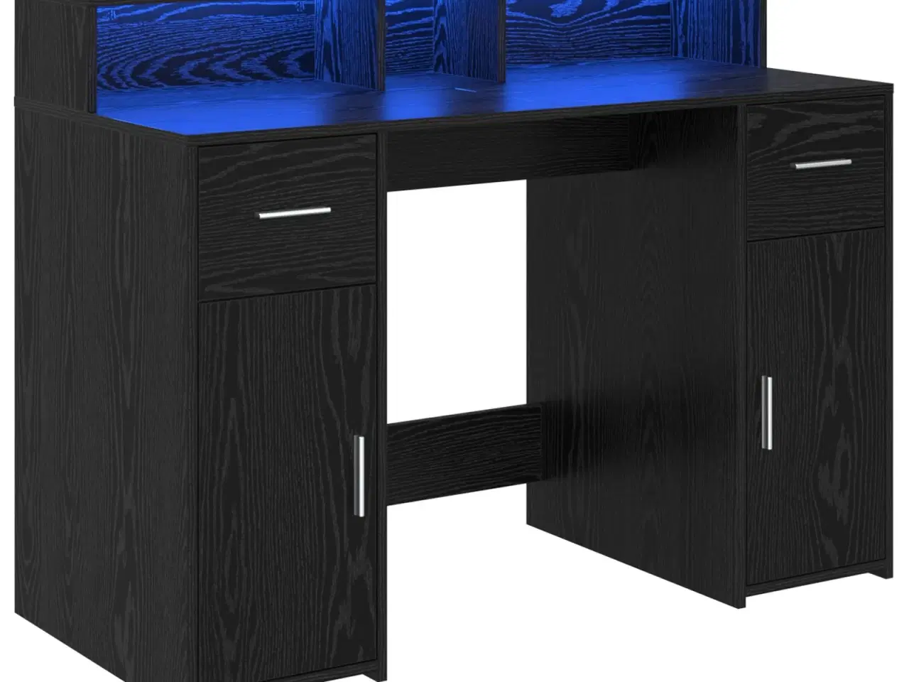 Billede 1 - Bord med skuffe Sort eg 120 x 55 x 91 cm Konstrueret træ