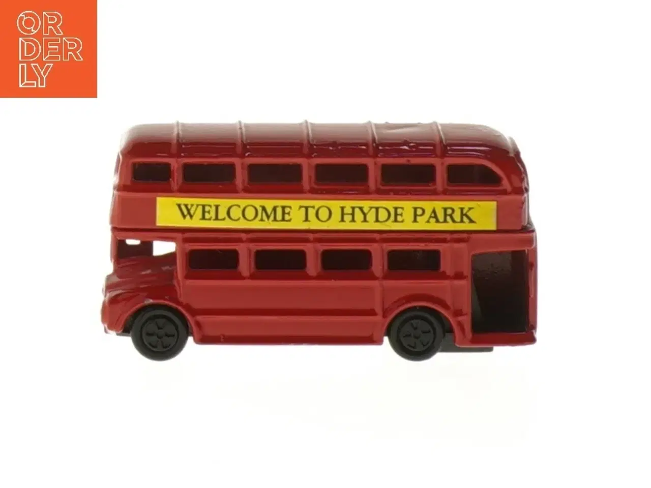 Billede 4 - Rød dobbeltdækker legetøjsbus (str. 9x5 cm)