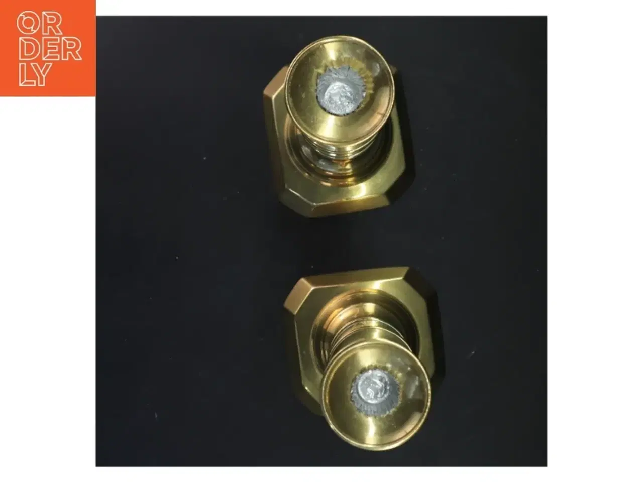 Billede 2 - Messing lysestager (str. 31 cm)