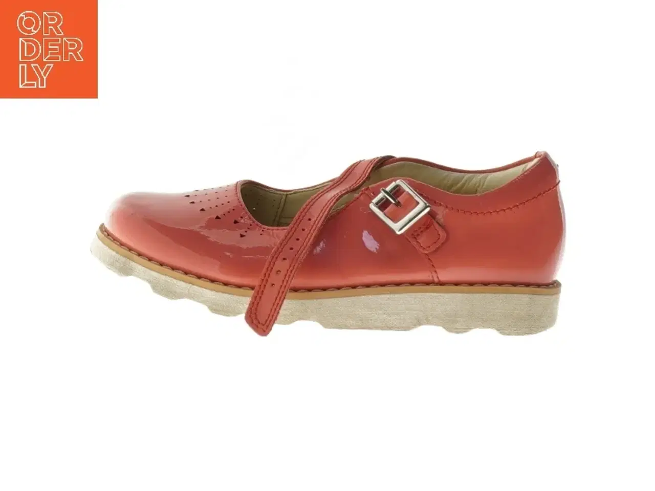 Billede 1 - Røde pigesko med rem fra Clarks (str. længde 20 cm)