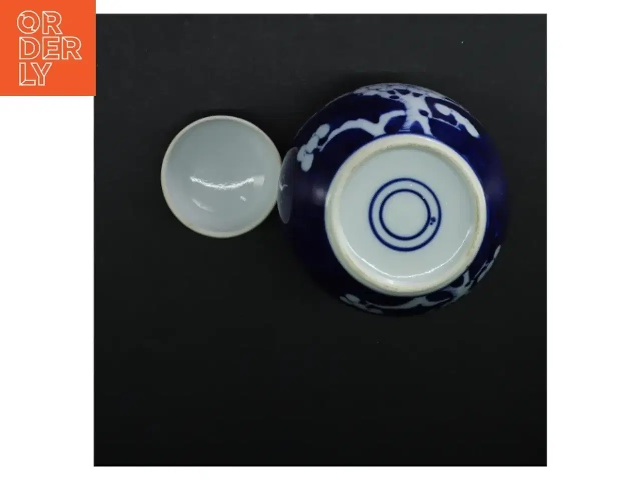 Billede 4 - Kinesisk blå-hvid porcelænskrukke (str. 16 cm)