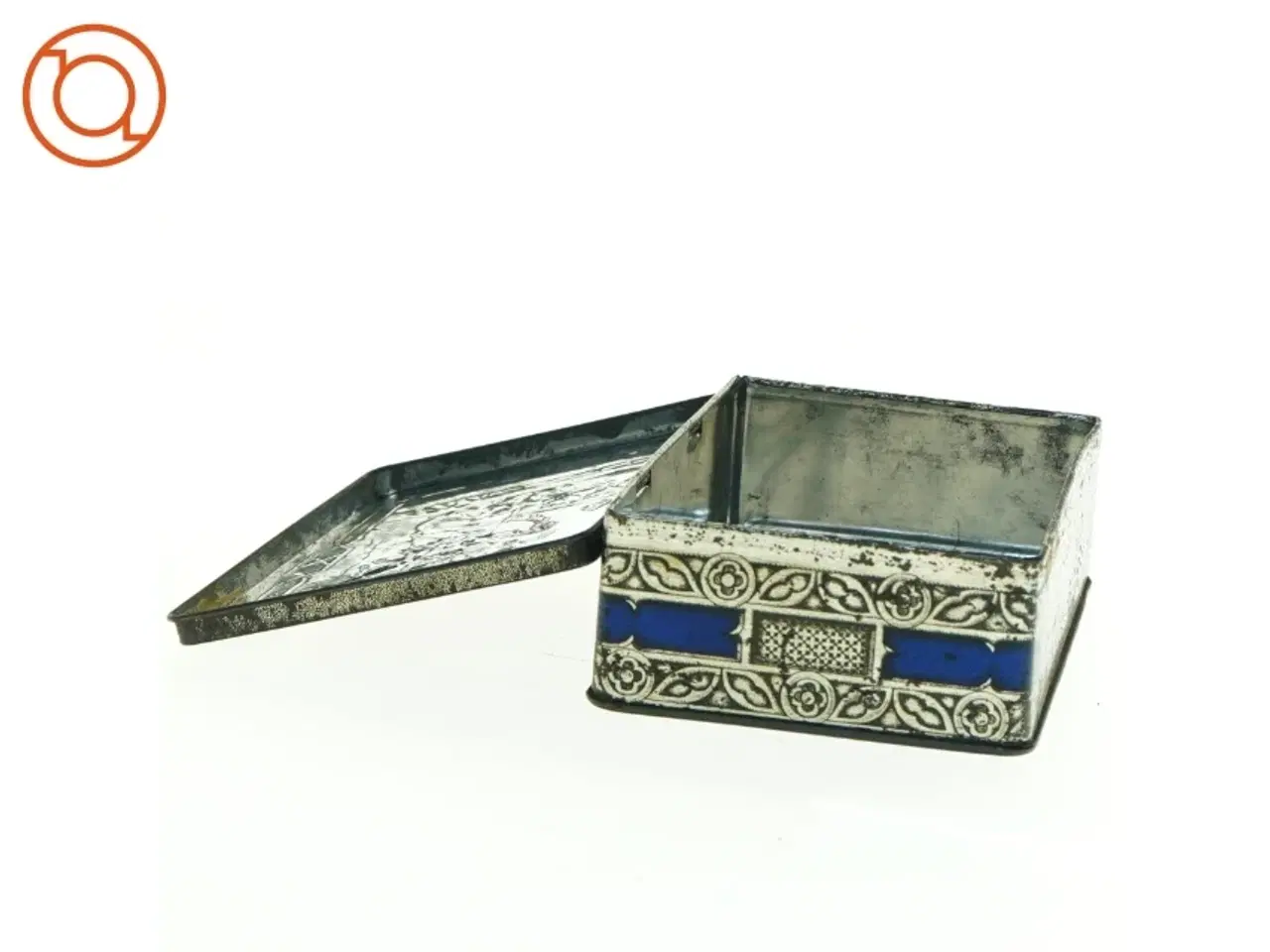 Billede 3 - Dekoteret metal æske (str. 17 x 12 x 5 cm)