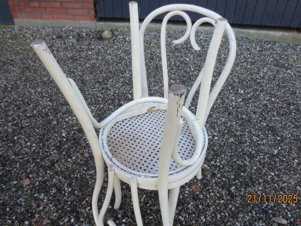 Billede 5 - 2 stk Franske Cafe Stole med Fletsæde