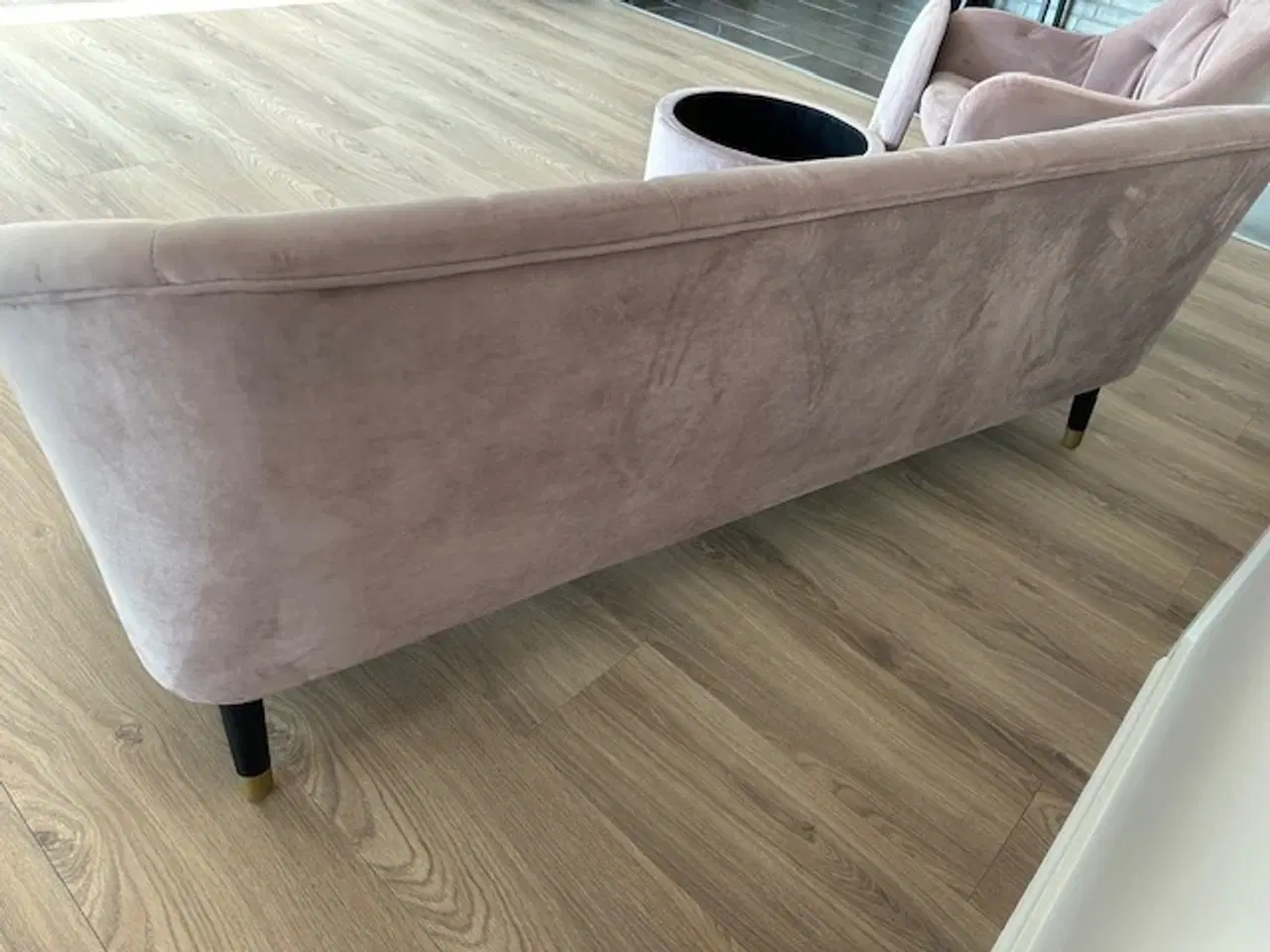 Billede 8 - 3 personers velour sofa, og/eller lænestol med puf