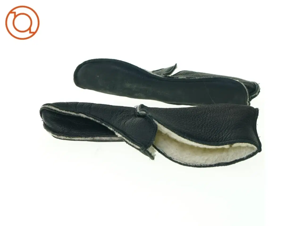 Billede 2 - Hjemmesko uldfoer og læder  (str. 24 cm)
